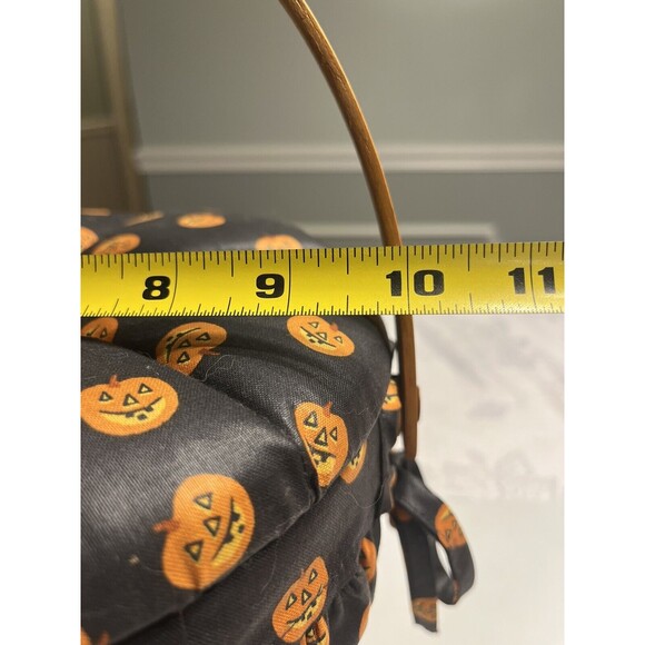 Longaberger Pumpkin Fall Stem Lid Basket Jack O' Lantern Liner Protector Combo - Picture 6 of 15